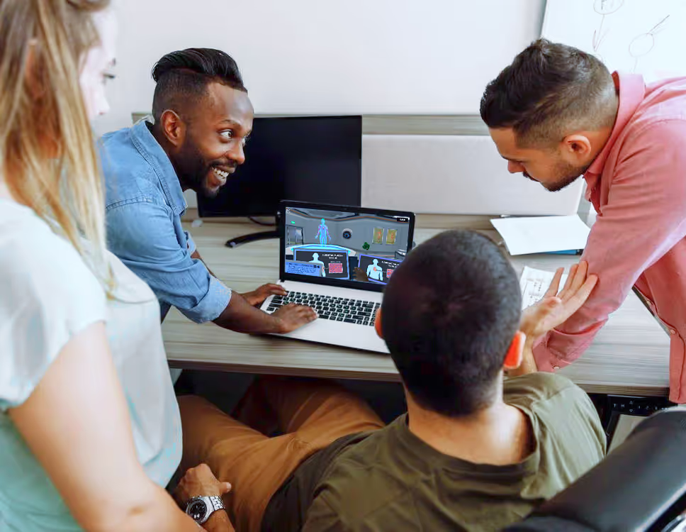 Students with laptop