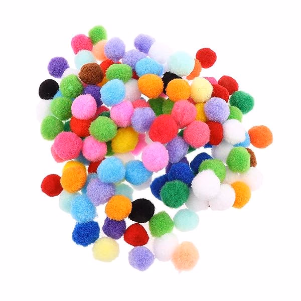 Coloured pom-poms
