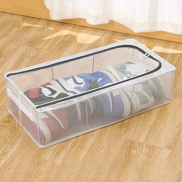 Transparent storage bins