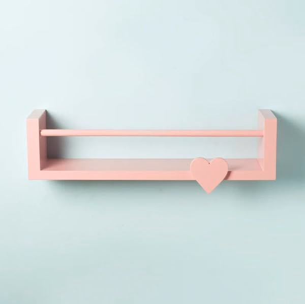 Open wooden material shelves