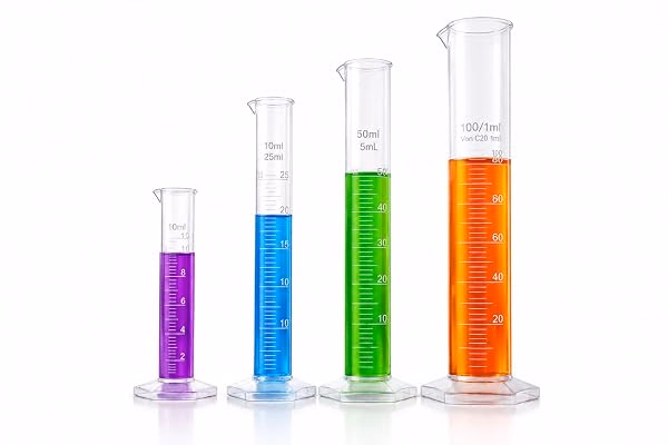 Plastic measuring cylinders