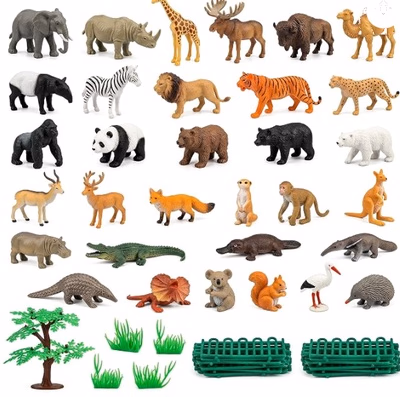 Bird, animal and habitat model sets